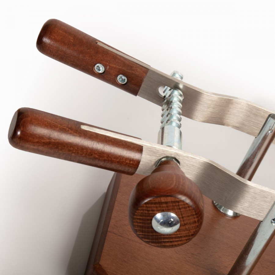 Étau à Jambon Fimel - Corps Acier Inoxydable, Base Et Poignée En Bois - 58x25x19 Cm - Professionnel